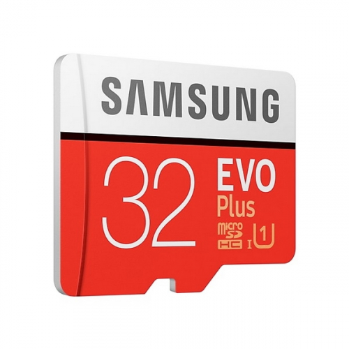 Карта памяти 32ГБ MicroSD Samsung EVO PLUS Class 10 + SD adapter (MB-MC32GA/RU)