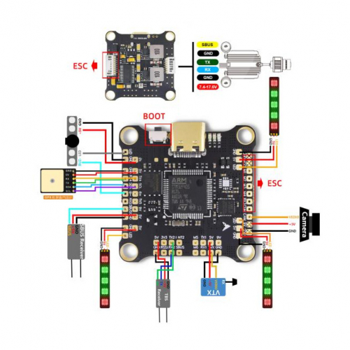 Полётный контроллер HAKRC 4530D для FPV-дронов