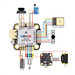 Мини полётный контроллер F405 HAKRC F405 D