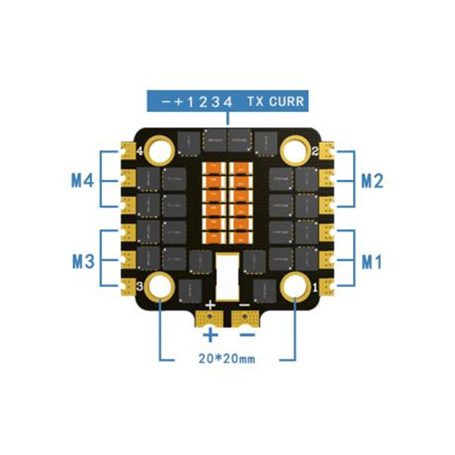 Мини стек полётного контроллера F7 с регулятором скорости 40A HAKRC для FPV-дронов