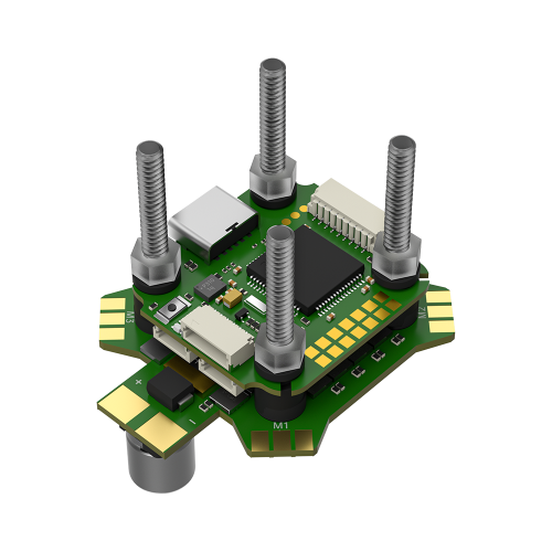Мини стек полётного контроллера F7 V1.2 с регулятором скорости Mini E55 4-в-1 55A 2–6S 20×20 мм BLITZ Mini для FPV-дронов