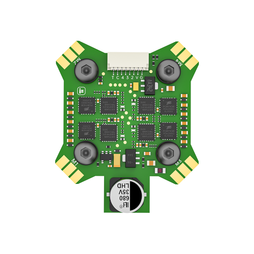 Мини стек полётного контроллера F745 с регулятором скорости Mini E55 4-в-1 55A 2–6S 20×20 мм BLITZ Mini для FPV-дронов