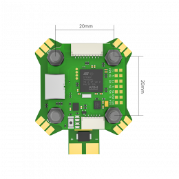 Мини стек полётного контроллера F745 с регулятором скорости Mini E55 4-в-1 55A 2–6S 20×20 мм BLITZ Mini