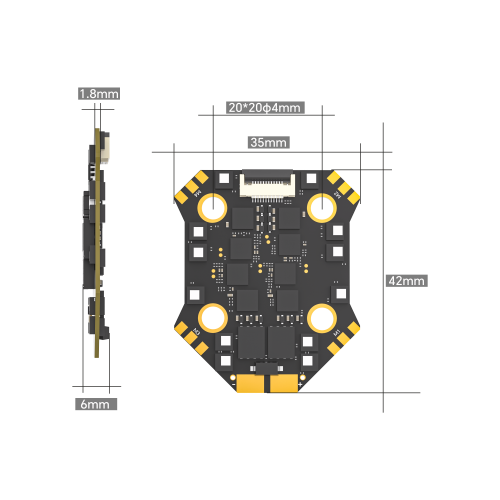 Borg 60 Mini ESC — 60A 2–6S 4-in-1 BL32 ESC с анти-спайком и телеметрией