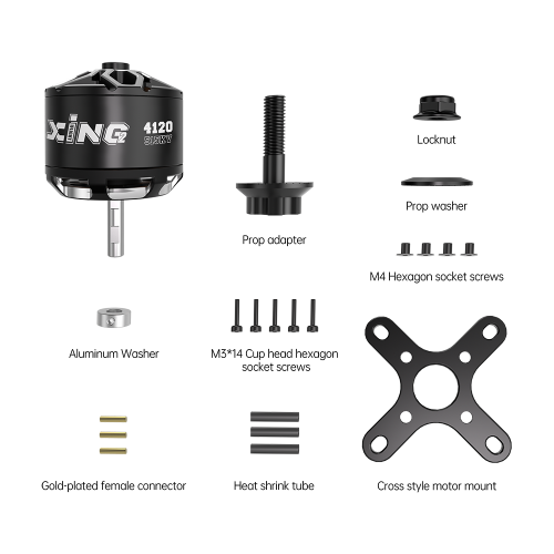 Двигатель iFlight XING2 4120 Wing — 515KV мотор для фиксированных крыльев, 6 мм вал, 2950 Вт