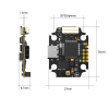 Стек полётного контроллера Borg 5S RX с ELRS и регулятором скорости 60R 4-в-1 60A BL32 4–8S