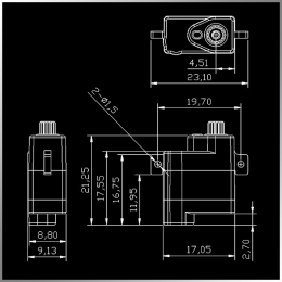 C106 — мини цифровой серво, coreless мотор, 1.0 кг·см усилия, сверхлёгкий 5 г