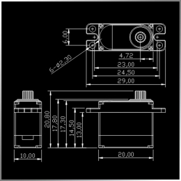 Серво CLS0207M микро цифровое программируемое 3 кгсм Coreless мотор стальные шестерни CNC корпус