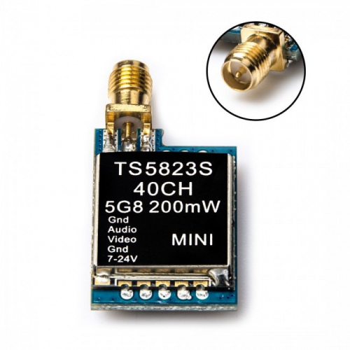 FPV видеопередатчик AKK TS5823S 5.8 ГГц 200 мВт 40 каналов RP-SMA