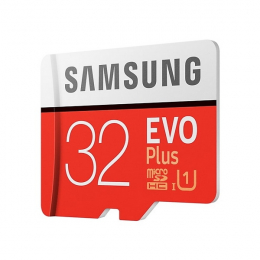 Карта памяти 32ГБ MicroSD Samsung EVO PLUS Class 10 + SD adapter (MB-MC32GA/RU)